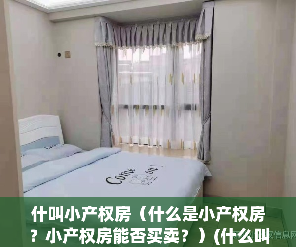 什叫小产权房（什么是小产权房？小产权房能否买卖？）(什么叫做小产权房)