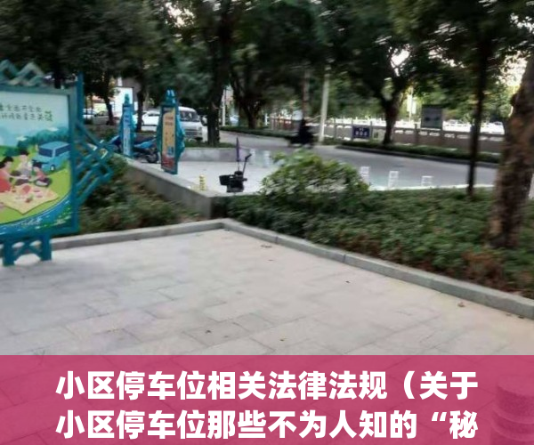 小区停车位相关法律法规（关于小区停车位那些不为人知的“秘密”）(关于小区停车位的相关法律条文)