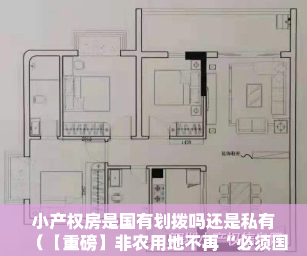 小产权房是国有划拨吗还是私有（【重磅】非农用地不再“必须国有”！那么，小产权房能转正吗？能下乡买宅基地吗？）