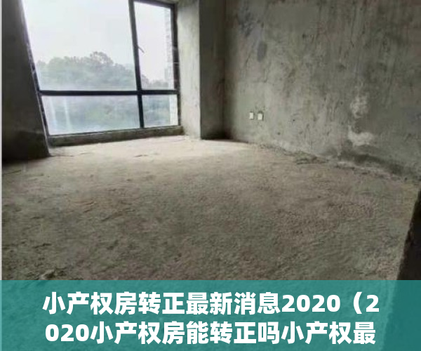 小产权房转正最新消息2020（2020小产权房能转正吗小产权最新政策详解!）