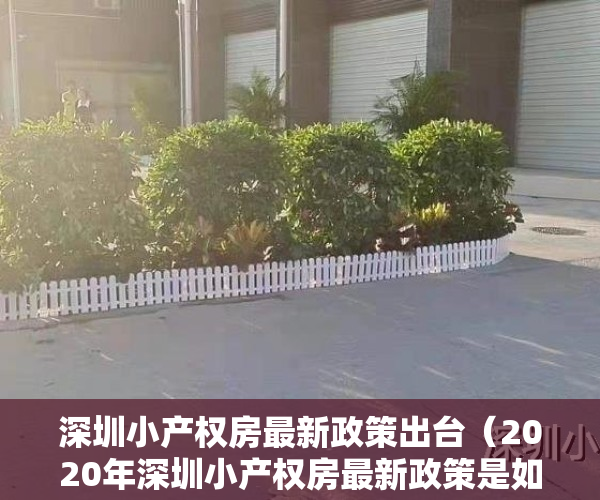 深圳小产权房最新政策出台（2020年深圳小产权房最新政策是如何规定的？）