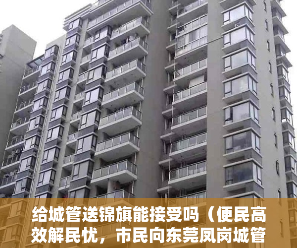 给城管送锦旗能接受吗（便民高效解民忧，市民向东莞凤岗城管赠送锦旗）