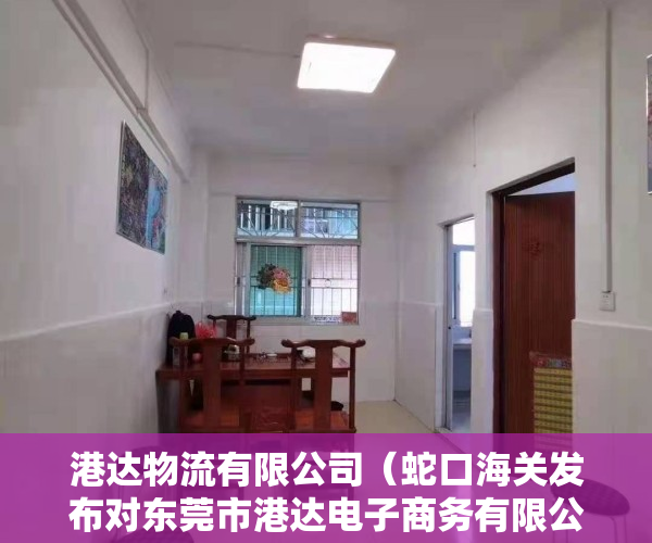 港达物流有限公司（蛇口海关发布对东莞市港达电子商务有限公司侵犯知识产权的行政处罚决定）