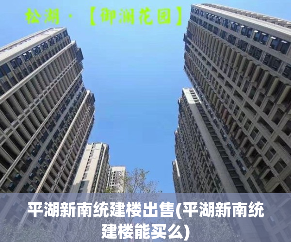 平湖新南统建楼出售(平湖新南统建楼能买么)